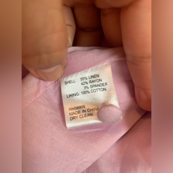 ANTONIO MELANI Light Pink Linen-Blend Wide-Leg Pants & Sleeveless Crop Tank Set - Picture 8 of 13